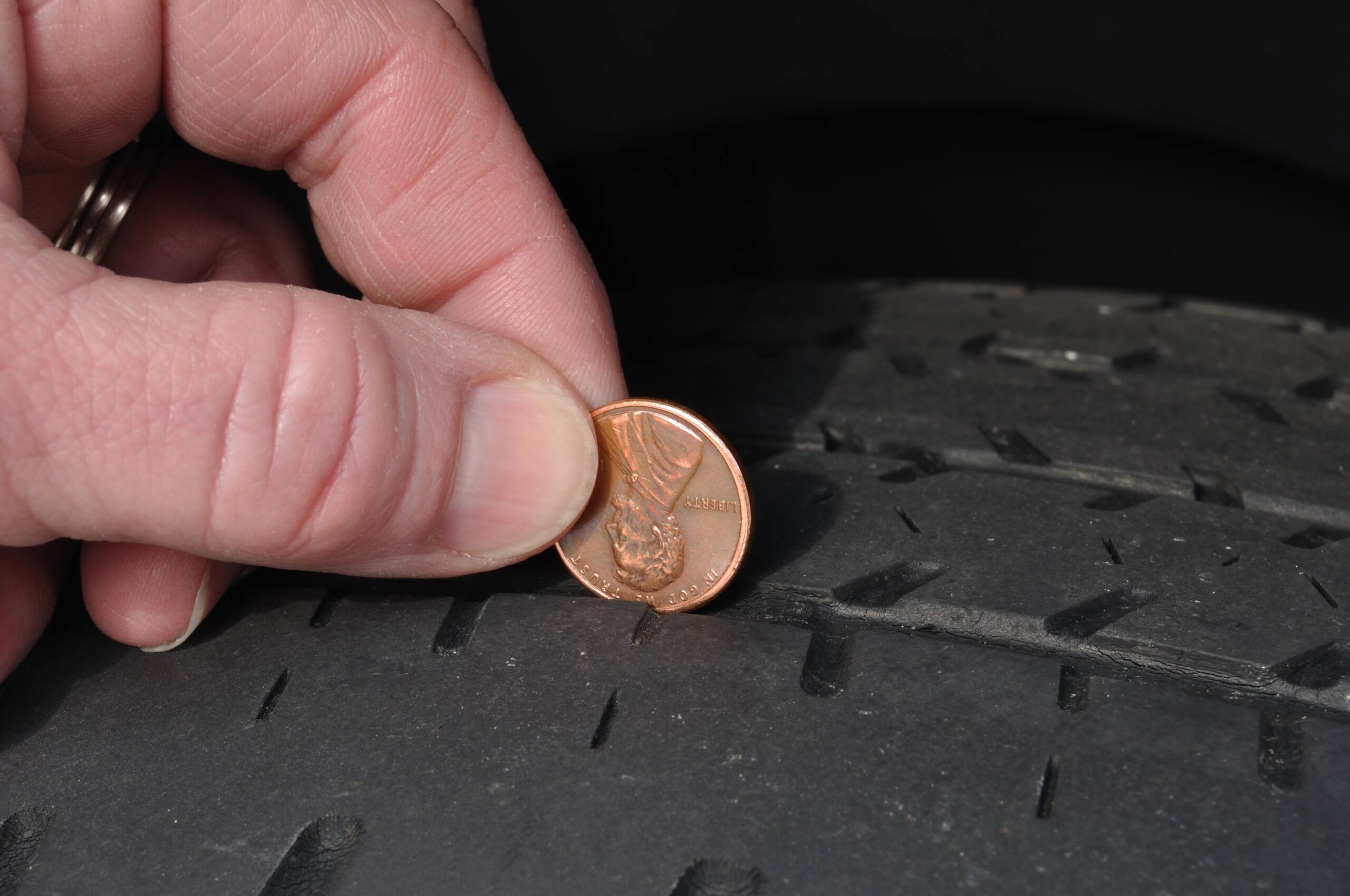 How to check tire wear with a penny