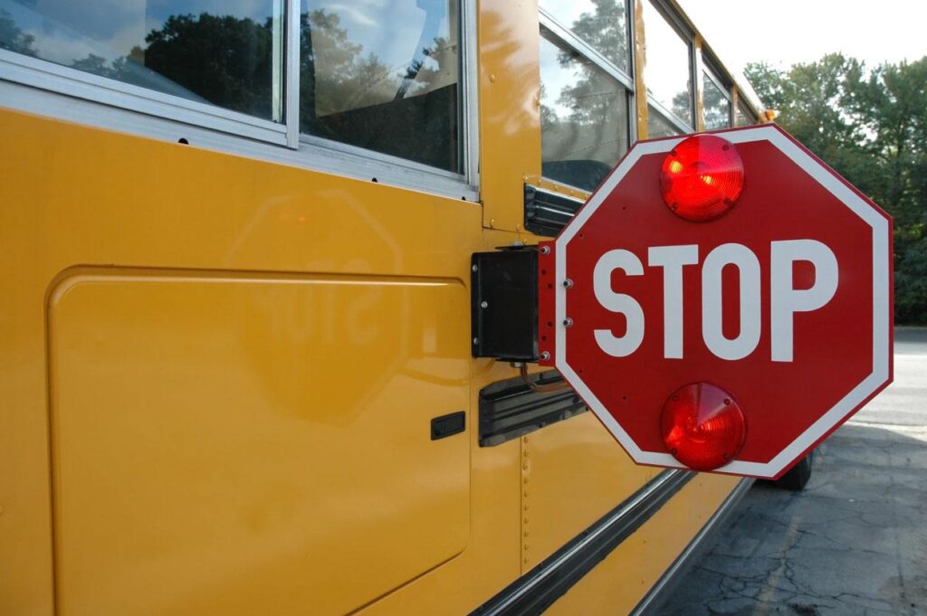 Stop Sign on School Bus